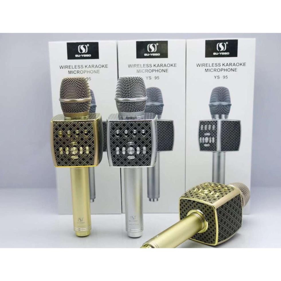 Phu kien 1368  MICRO KARAOKE CÓ BLUETOOTH YS-95 HÁT BAO HAY KÈM CLIP TEST