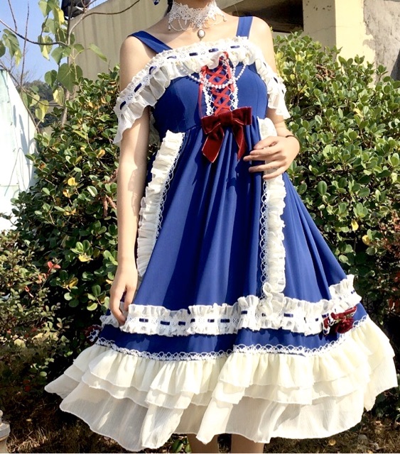 Fullset đầm OP LOLITA Snow White chính hãng