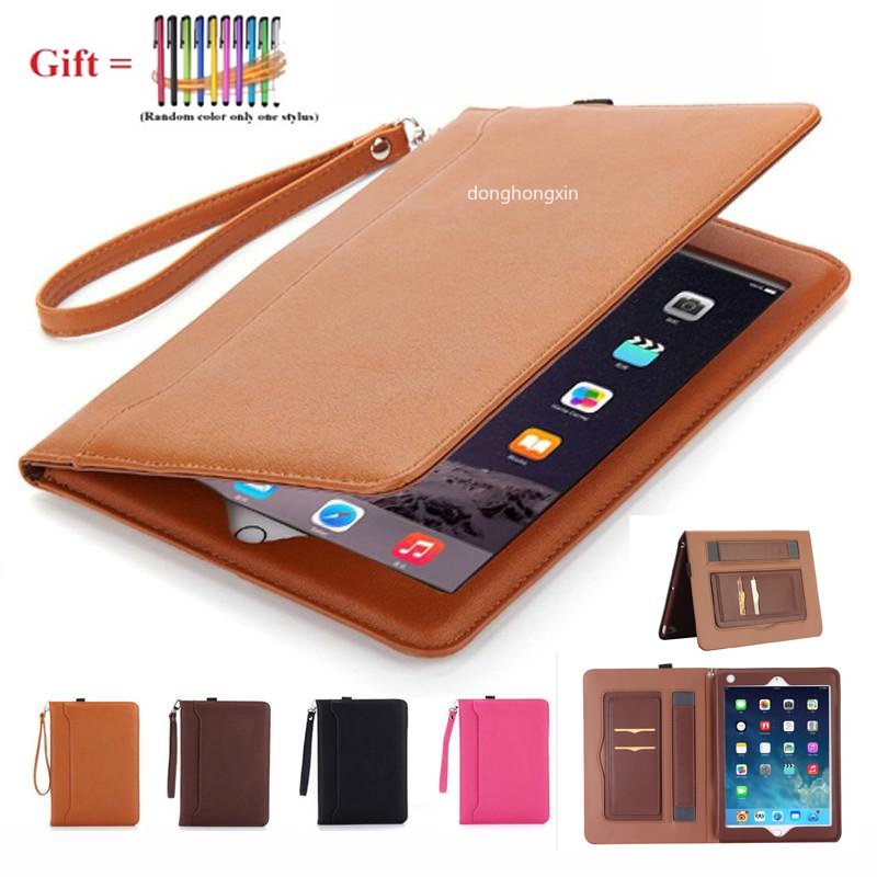 Bao Da Máy Tính Bảng PU Nắp Lật Tự Động Tắt/ Mở Màn Hình Thông Minh Kèm Dây Đeo Cho Xiaomi Pad 5 Pro MiPad 5 2021 11 Inch MiPad 4 Plus