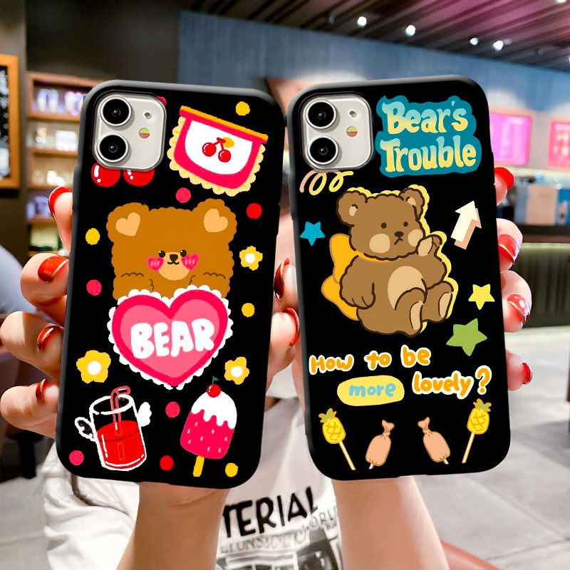 ốp điện thoại Xiaomi Redmi Note 6 6A 7 7A 8 8A 9 9A 9C 9T 10 Pro Max ốp lưng Cookie Bear-5