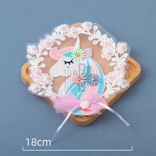 Sticker thêu họa tiết hình bông hoa/thiên nga/gấu mèo/kỳ lân/thỏ.... siêu xinh dùng pha phối váy, decor, pk hand made