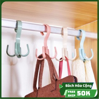 Móc nhựa xoay 4 chấu tiện dụng