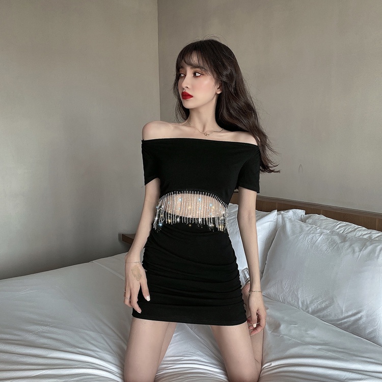 Đầm Không Tay Hở Vai Cổ Tròn Thời Trang Sành Điệu Cho Nữ