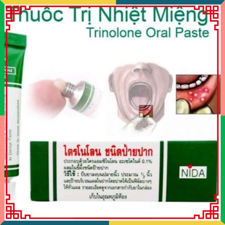 Tuýp Kem Bôi Nhiệt Miệng Trinolone Oral Paste Chính Hãng Thái Lan