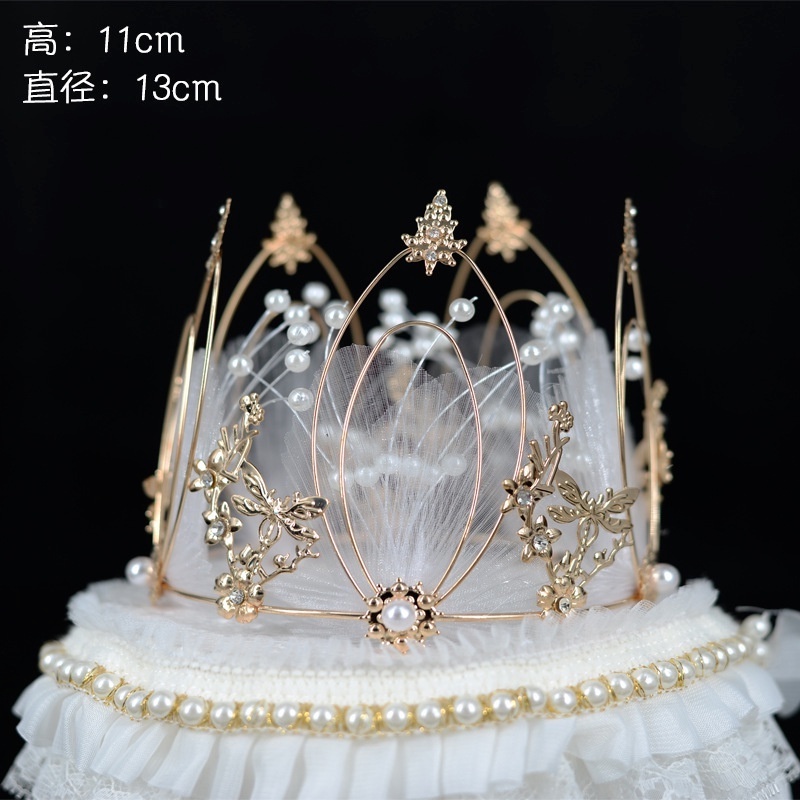 1 Vương Miện Trang Trí Bánh Kem Màu Vàng Sang Trọng