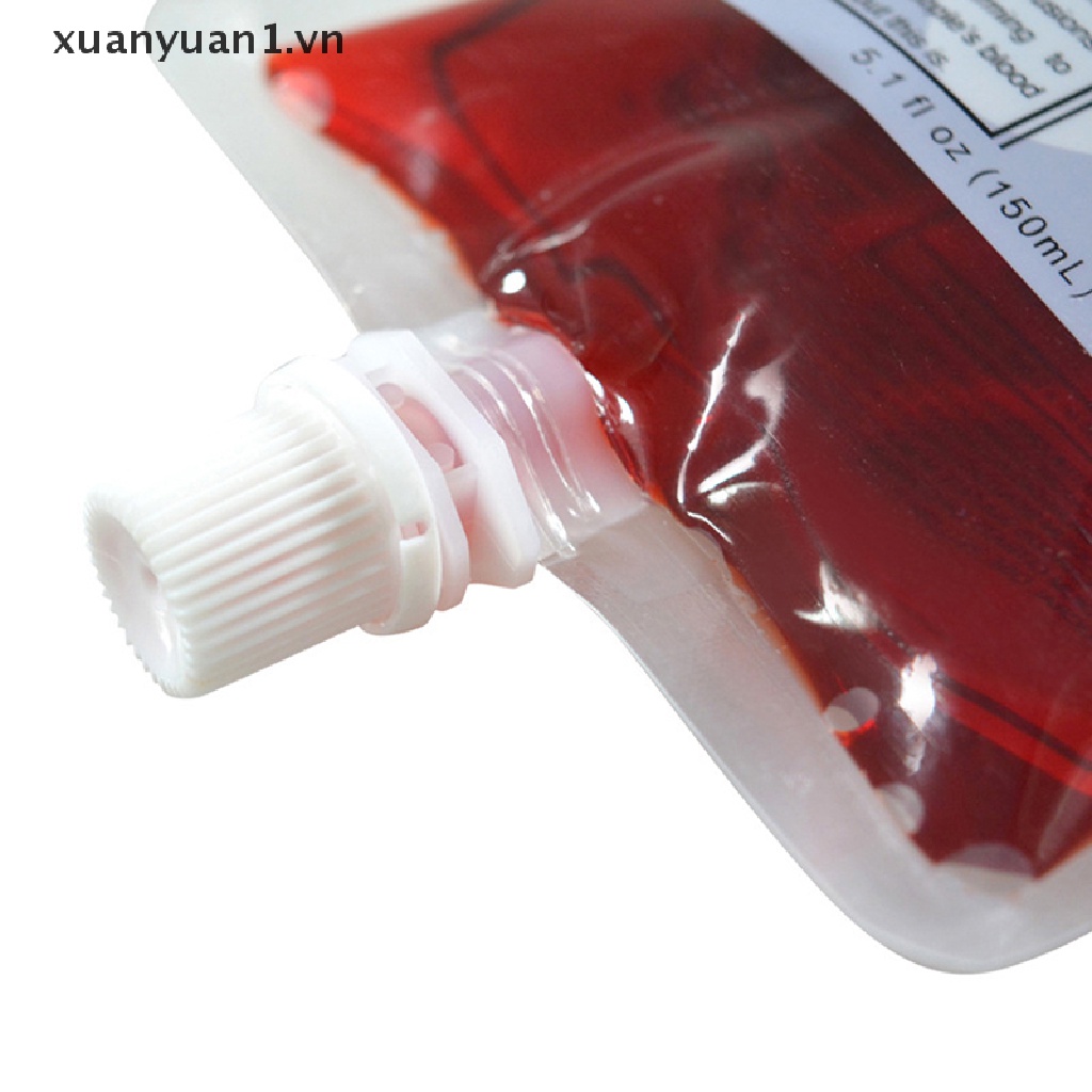 Set 10 Túi Đựng Máu 250ml Hóa Trang Ma Cà Rồng Dịp Halloween