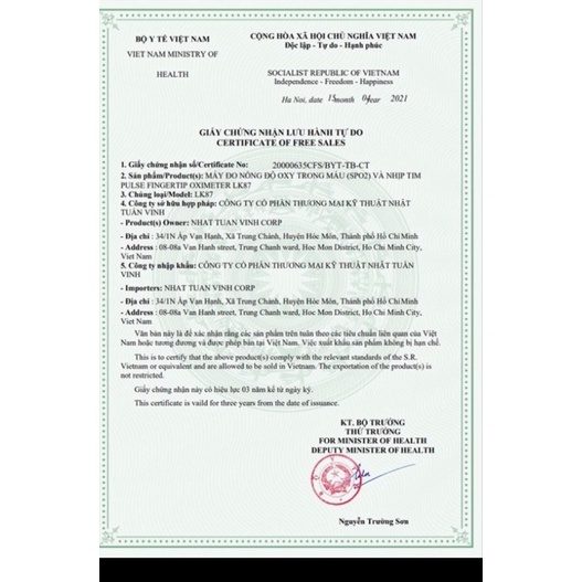 Máy đo nồng độ oxy trong máu Spo2 JUMPER JPD-500E,JUMPER JPD-500D,JUMPER JPD-500G chính hãng