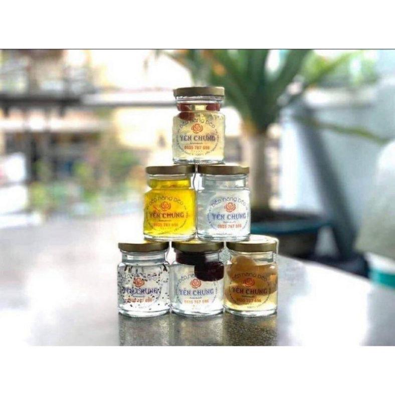 Hũ Thủy Tinh 75ml, Lọ Chưng Yến Thân Tròn Nắp Thiếc - giadung_h2