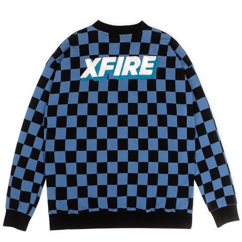 Áo Khoác Nam Nữ Cardigan Màu Caro Đen Xanh Thêu Logo Chất Nỉ Oversized Thương Hiệu By Xfire CARD-CARNI-BC622