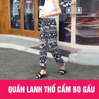Combo 2 Quần Lanh Alibaba Nữ Ống Rộng Bo Gấu Hot Nhất Hè ( GIAO 2 MÀU KHÁC NHAU)