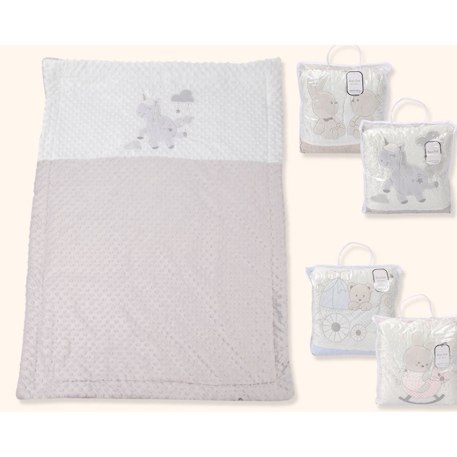 Chăn đắp mùa đông lông cừu dày cao cấp Sunnozy cho bé xuất khẩu loai 1 có túi khóa (90x120cm)