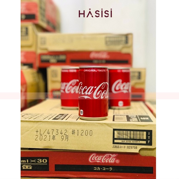 Thùng 30 Lon COCA COLA Tươi Nhí Hàng Nhật Original Taste (30 Lon x 160ml)