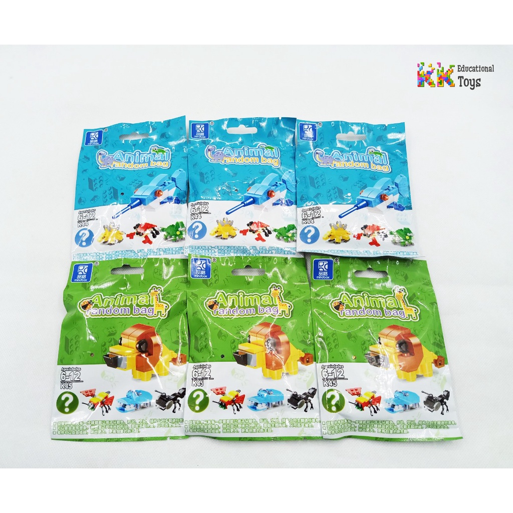 Mô hình lắp ráp thu nhỏ các loài động vật siêu ngầu (Khui ngẫu nhiên) - Animal random bag - Quà tặng cho con- KKstore