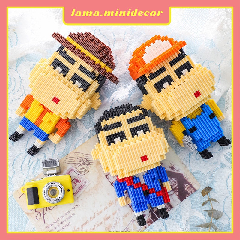 Lego 3D Shin Cậu Bé Bút Chì - Đồ Chơi Lắp Ráp Mô Hình Nhân Vật Hoạt Hình Mini Nano Block