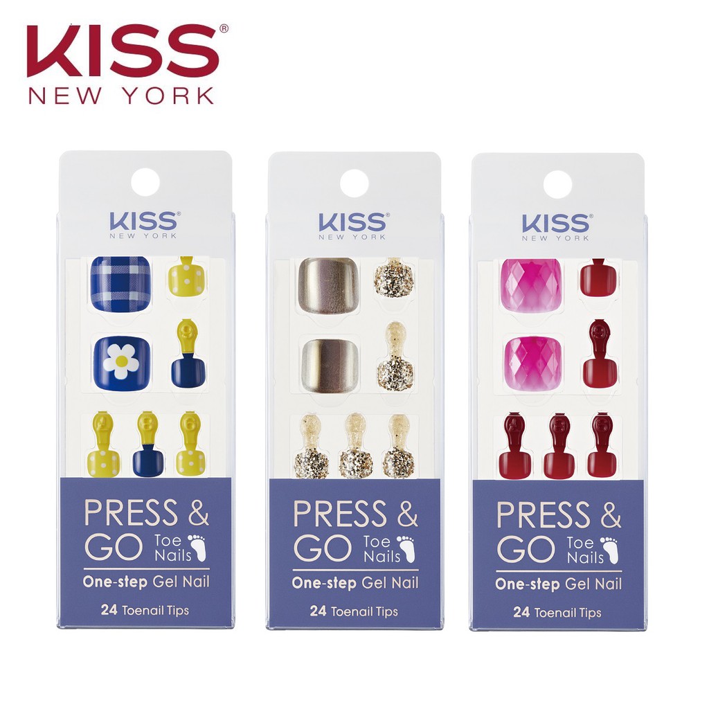  Móng Chân Gel Tự Dán Press & Go Kiss New York Nail Box