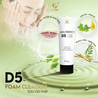 Top White Sữa rửa mặt D5 ♤CHÍNH HÃNG ♤Ngăn ngừa mụn trắng sáng da