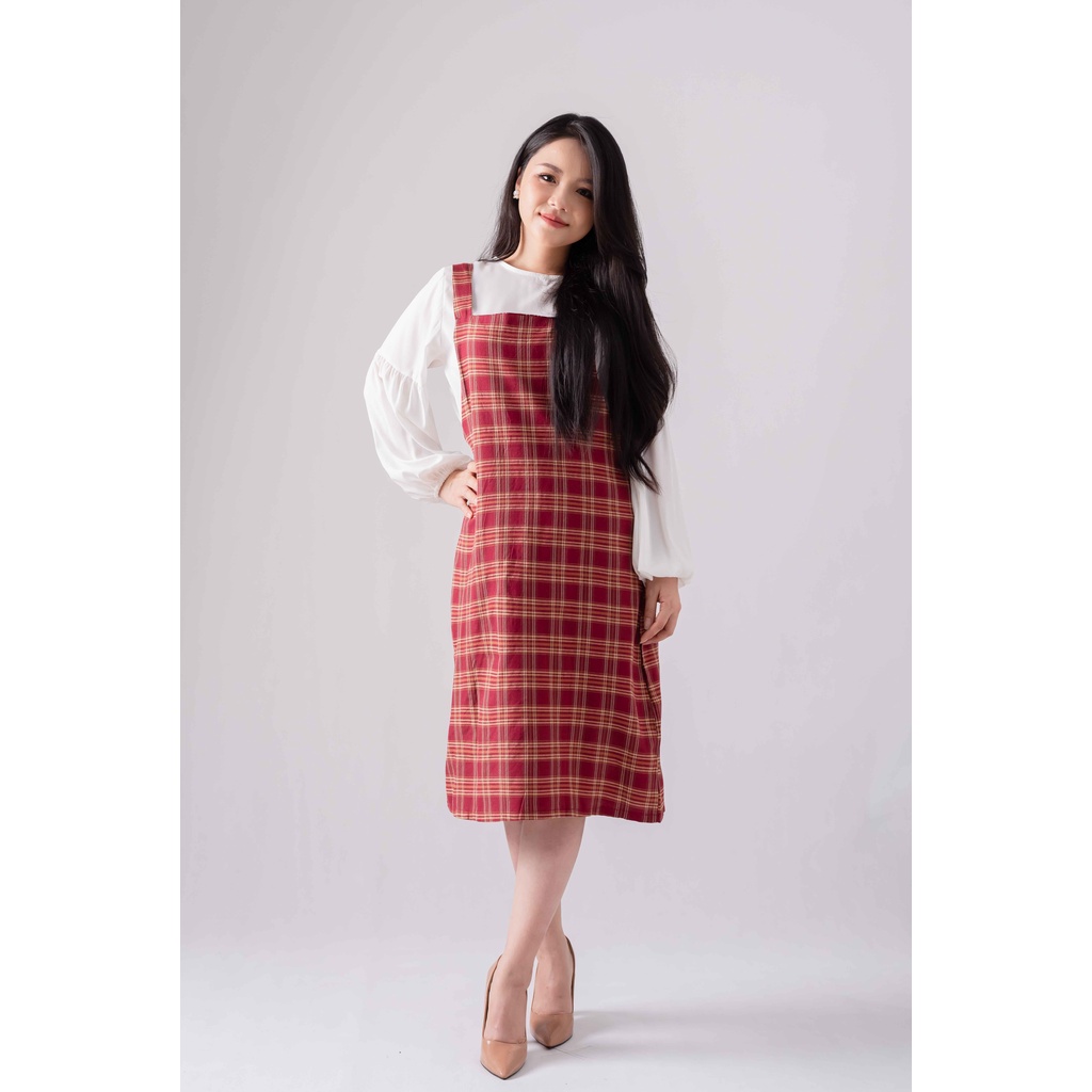 VÁY YẾM KẺ CARO DÁNG XUÔNG SIEU XINHH Juka Shop