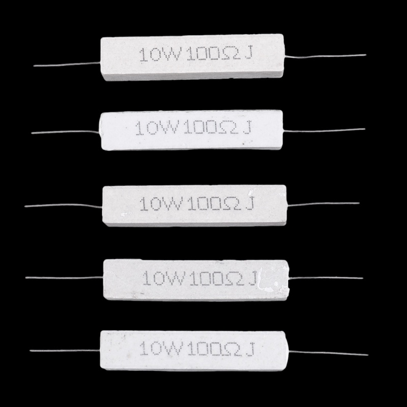 10 Điện Trở Gốm 10w 5% 10 Watt 5 Cái 20 Ohm & 5 Chiếc 100 Ohm