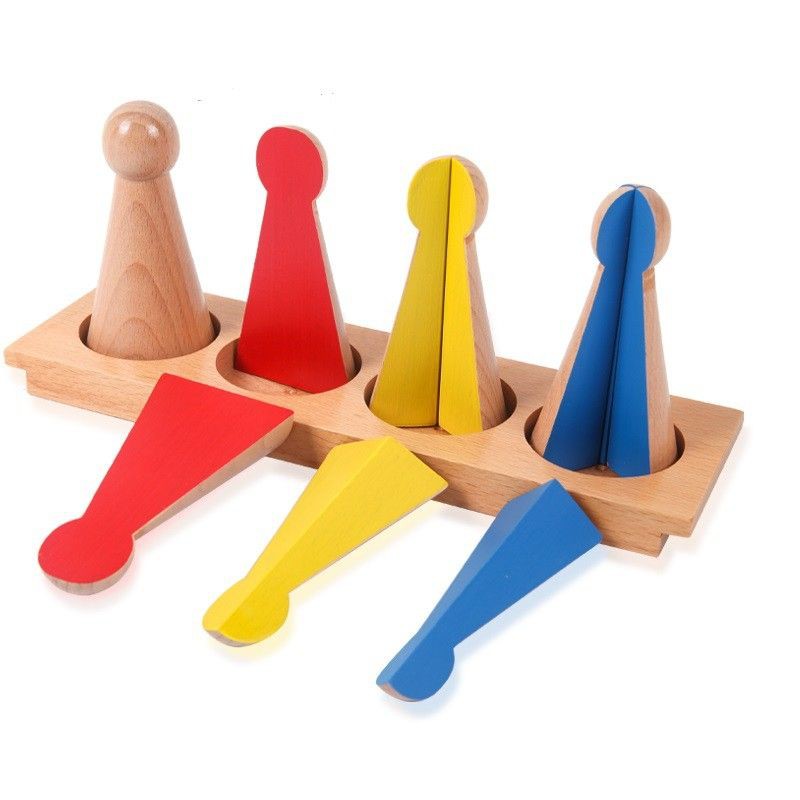 Khay phân số, khay con ki phân số Montessori (Large Fraction Skittles With Stand)