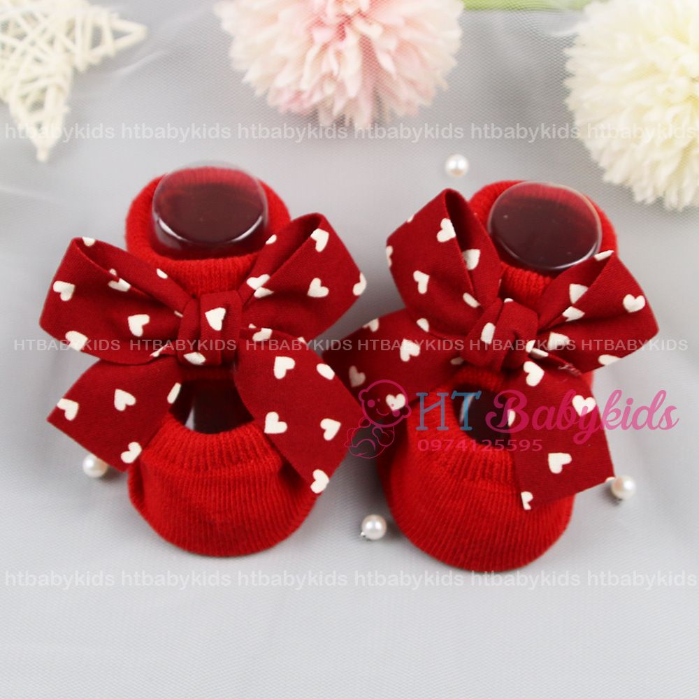 Vớ Tất Tiểu Thư Cho Bé Gái Sơ Sinh Đầy Tháng Thôi Nôi
