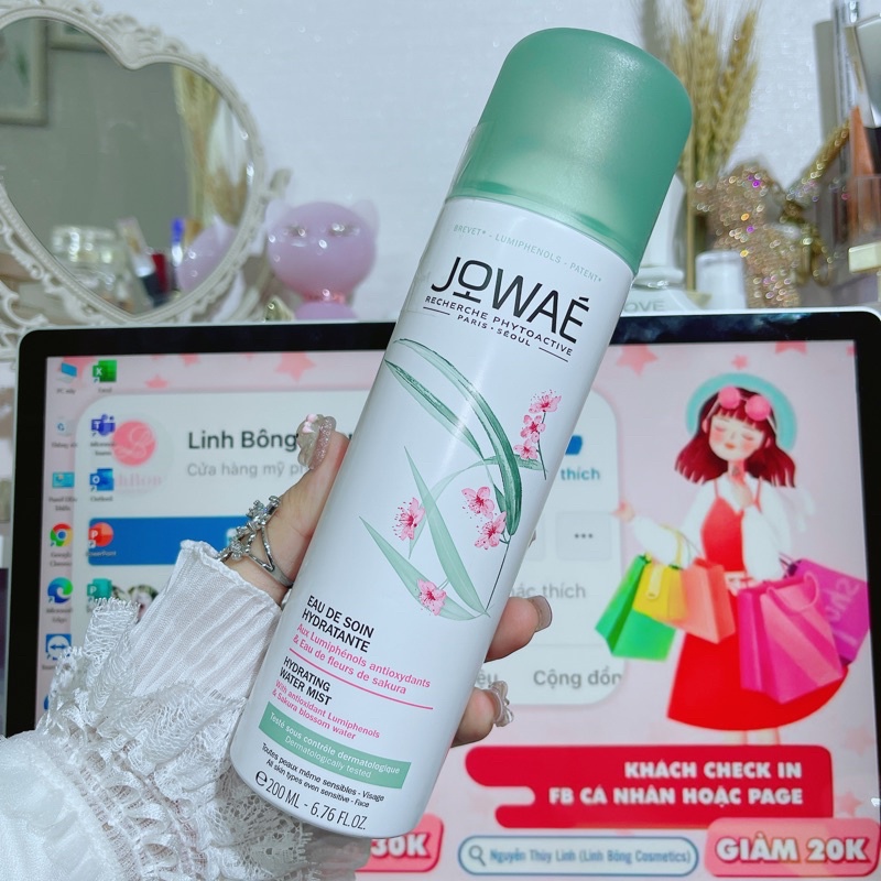 XỊT KHOÁNG ĐẸP DA JOWAÉ SAKURA HYDRATING WATER MIST 200ML