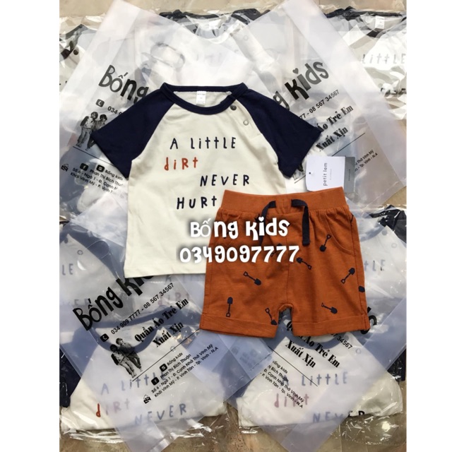 Bộ Hè Bé Trai Little Tay Navy Petit Lem