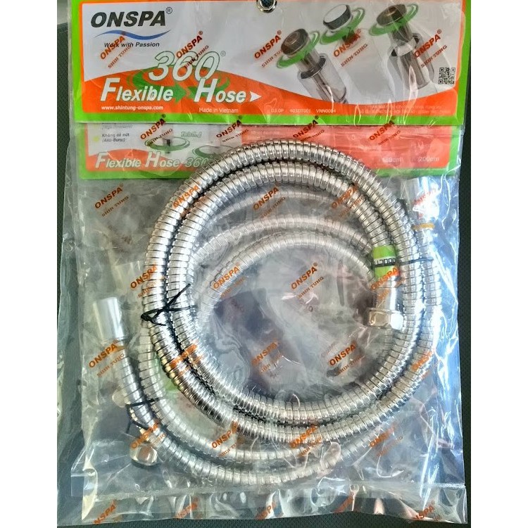 Dây sen tắm inox Onspa 360 độ chống xoắn 1m2 1m5