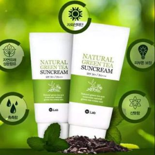 🍀kem chống nắng trà xanh - natural greentea suncream spf50+pa+++