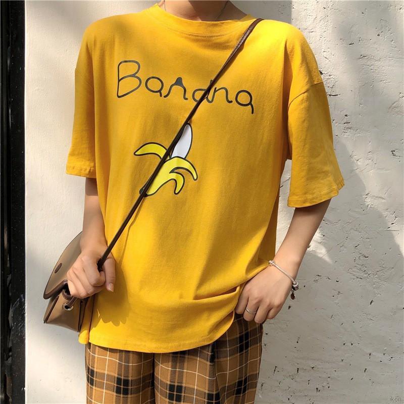 Áo thun nữ cổ tròn tay ngắn in hình trái cây