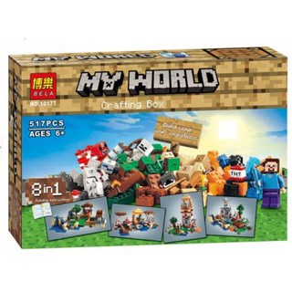Bộ xếp hình my world minecraft 10177 - xếp hình hộp sáng tạo 8 in 1