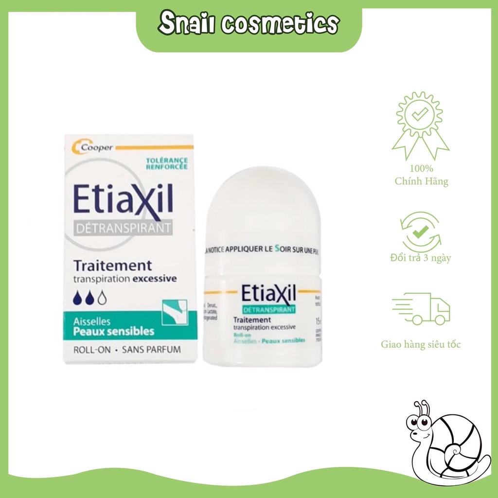 Lăn Khử Mùi Giảm Mồ Hôi Etiaxil 15ml, Lăn Khử Mùi Chính Hãng