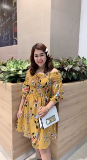 Đầm hoa trễ vai bigsize