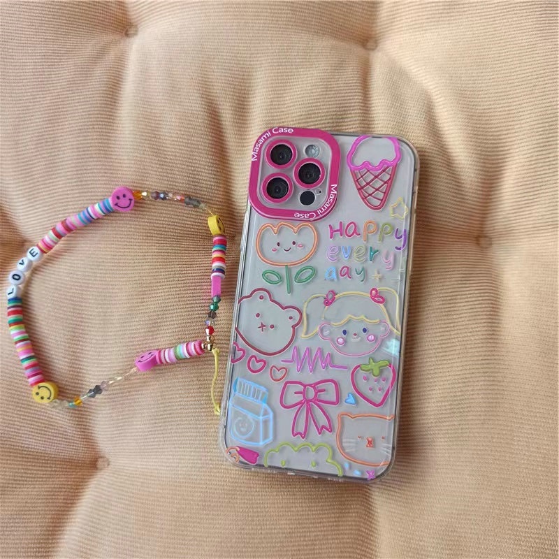 Casing Samsung Galaxy S23 A02S A03S A53 A23 A33 A13 A52 A52S A32 A72 A12 A22 Lte A50 A50S A30S A71 A51 A31 A20 A30 A21S M12 M22 M32 S20 FE S22 S22+ S21 S21+ Ultra Plus 4G 5G Angel Eyes Colorful Cartoon Graffiti Girl Clear Shockproof Soft Phone Case STD 18