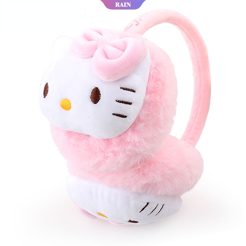 SANRIO Chụp Tai Giữ Ấm Hình Mèo Hello Kitty Dễ Thương Cho Bé
