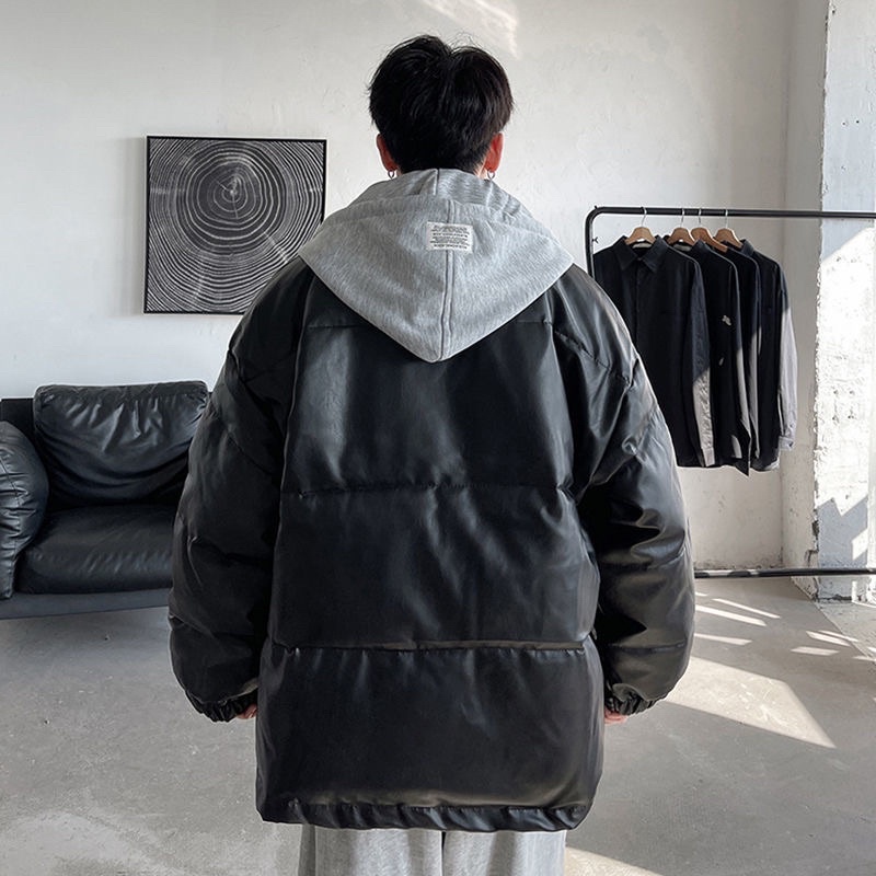 Áo Phao Nam Xuất Khẩu,Chất Siêu Đẹp, Áo Khoác Nam Da Kết Hợp Mũ Nỉ Cực Ấm Jean Store k02