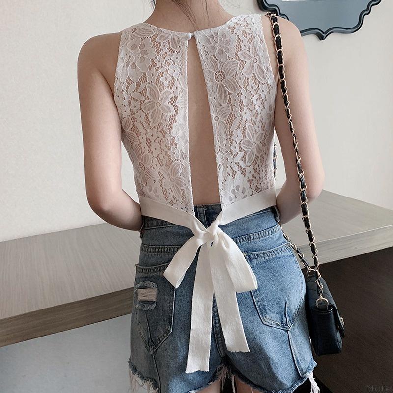 Áo Sát Nách Cổ Tròn Thiết Kế Hở Lưng Quyến Rũ