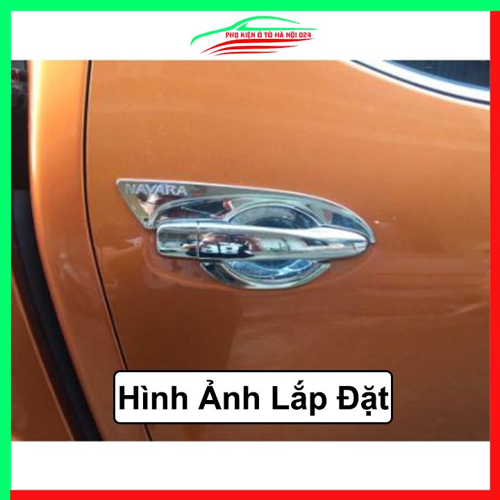 Ốp tay hõm mạ crom Navara 2016-2023 sáng bóng chống trầy bảo vệ cửa xe ô tô