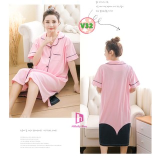 Váy Bầu Sau Sinh Cho Con Bú V32