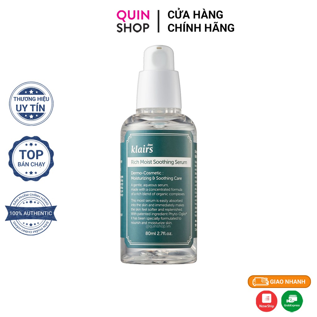 Tinh Chất Dưỡng Ẩm Klairs Rich Moist Soothing Serum