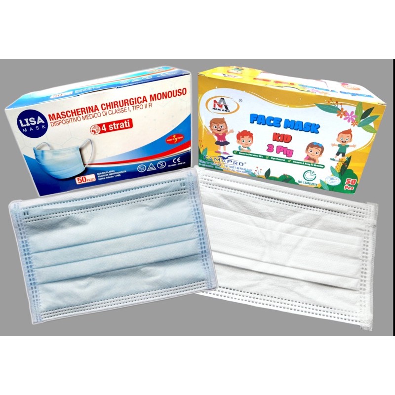 khẩu trang y tế trẻ em hộp 50c