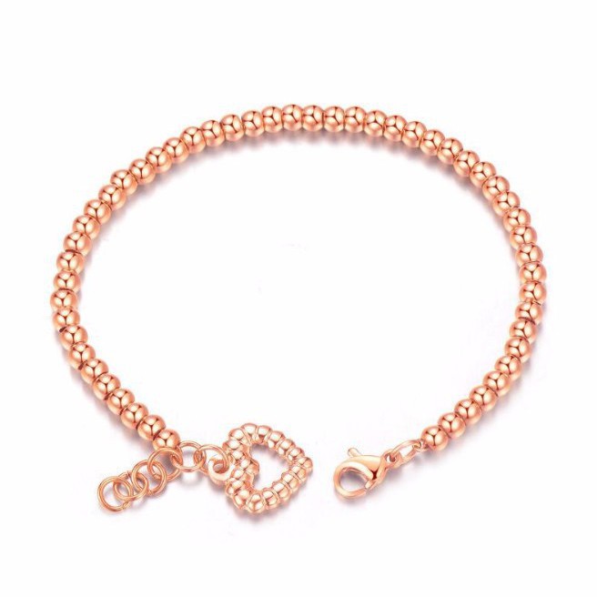 Lắc Tay Bi Trái Tim Titan Không đen TT 0467