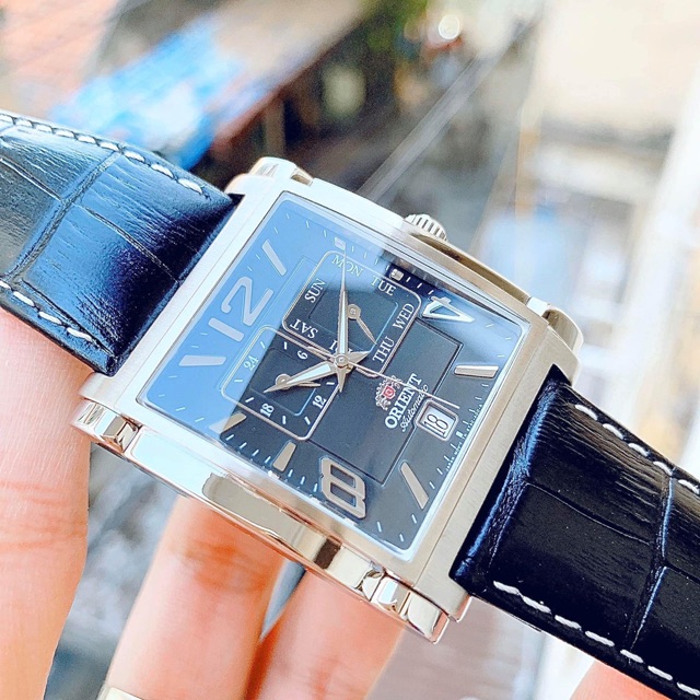 Đồng hồ nam Orient FETAC004B máy Automatic, dây da, lịch ngày, lịch thứ, case 36x44mm