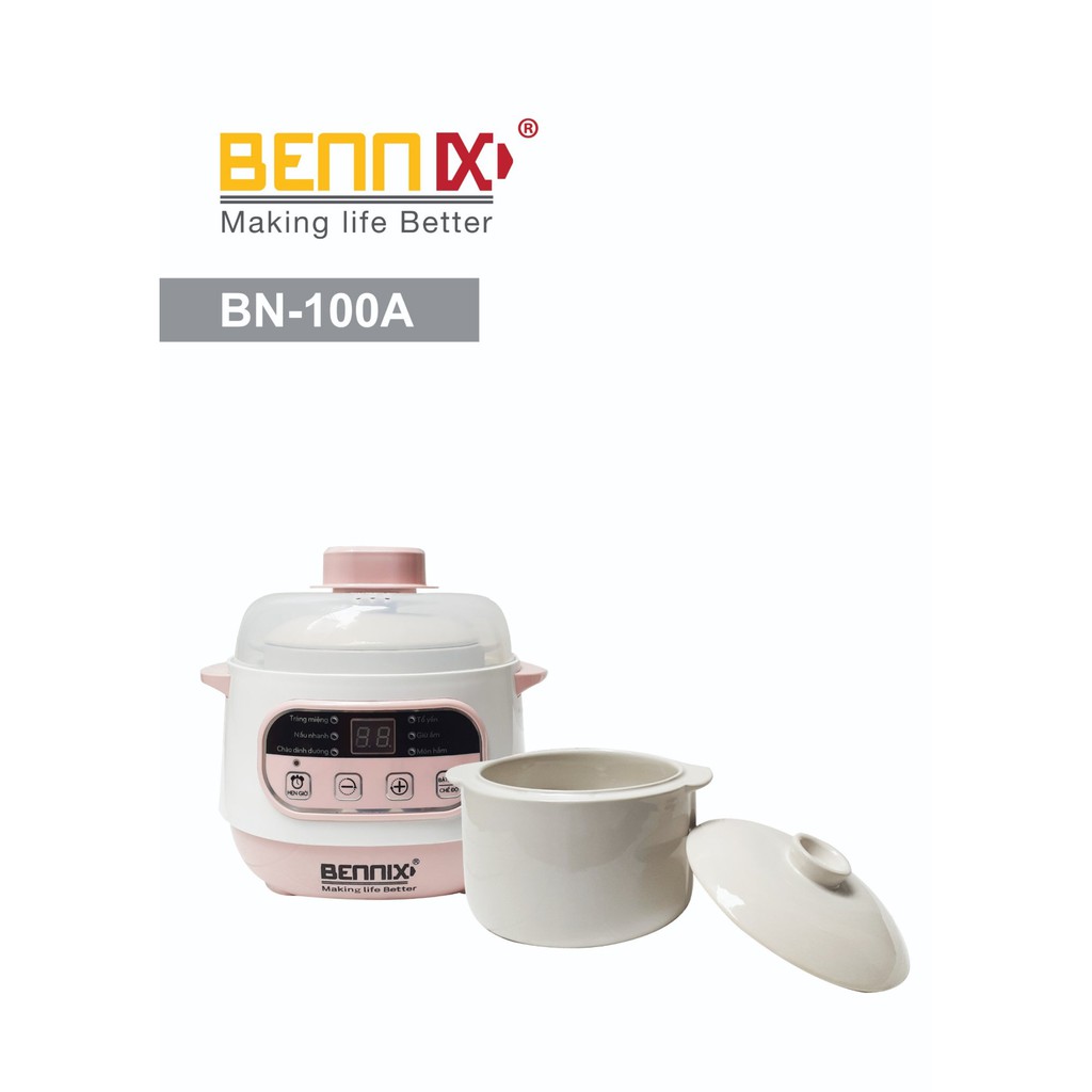 Nồi Chưng Yến, Nồi Hầm Cách Thủy Tự Động Bennix 1L ( Model: BN100A)