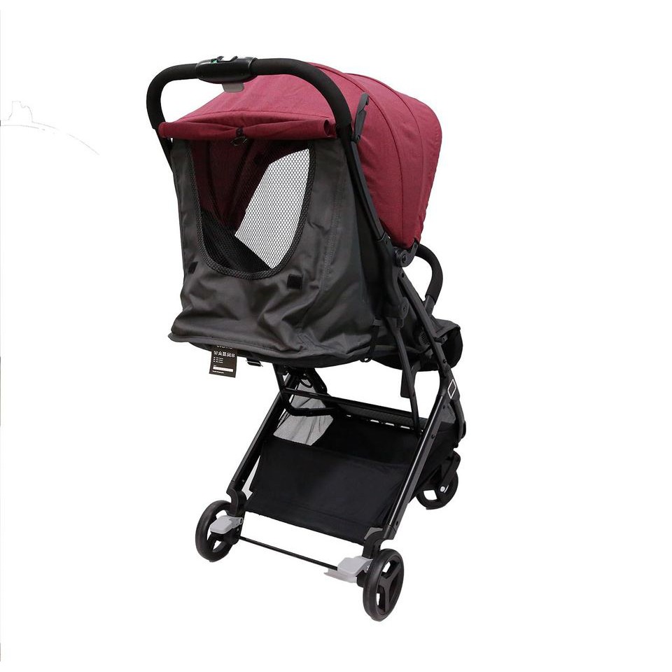 Xe Đẩy Evenflo Waav Compact Maroon siêu nhẹ dành cho bé sơ sinh đến 15kg