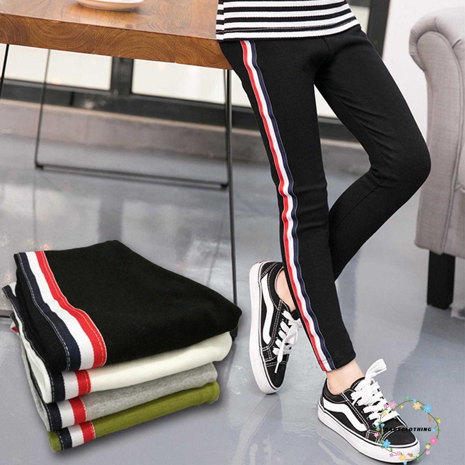 Quần Legging Kẻ Sọc Thời Trang Cho Bé Gái