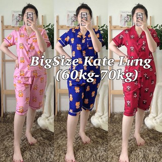 ( Bigsize Kate ) Đồ Ngủ Nữ Đồ Bộ Mặc Nhà Đồ Bộ Pijama Đồ Bộ Lửng (From 60kg->70kg)