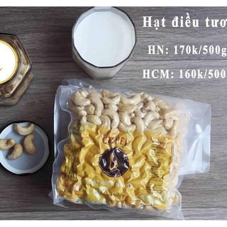 HẠT ĐIỀU TƯƠI NGUYÊN HẠT ĐÃ BÓC VỎ 500G CHUYÊN LÀM SỮA