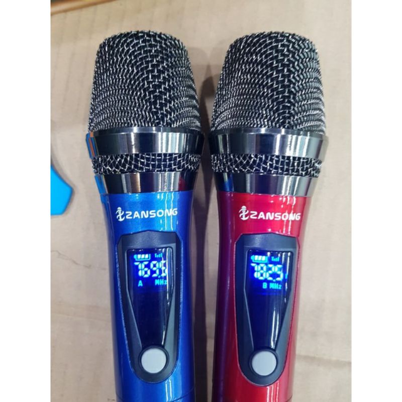 Bộ Micro không dây Zansong V26: 02 Micro, Bộ Micro đa năng cao cấp dành cho mọi loa và Amply Karaoke
