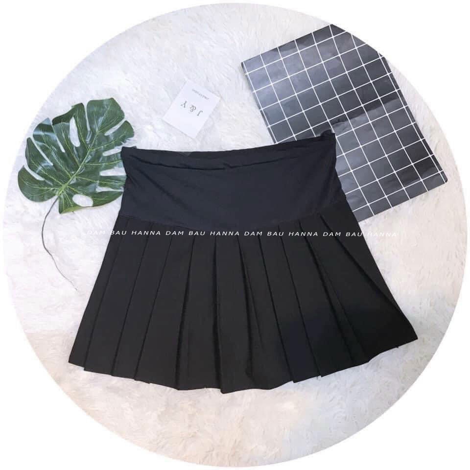 [SIZE 40-65KG] Chân váy bầu xếp ly chất umi siêu đẹp mát mềm mịn và ko xổ lông độ dày vừa phải có lưng thun điều chỉnh