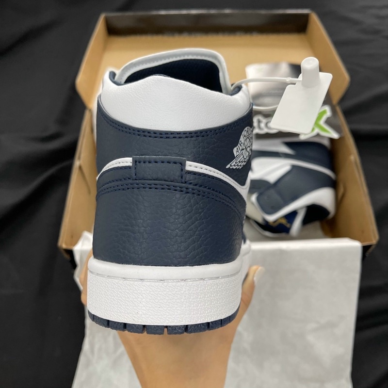 Giày thể thao jd 1 xanh navy cao cổ SNEAKER 4M, Giày thể thao JD xanh than cổ cao nam nữ